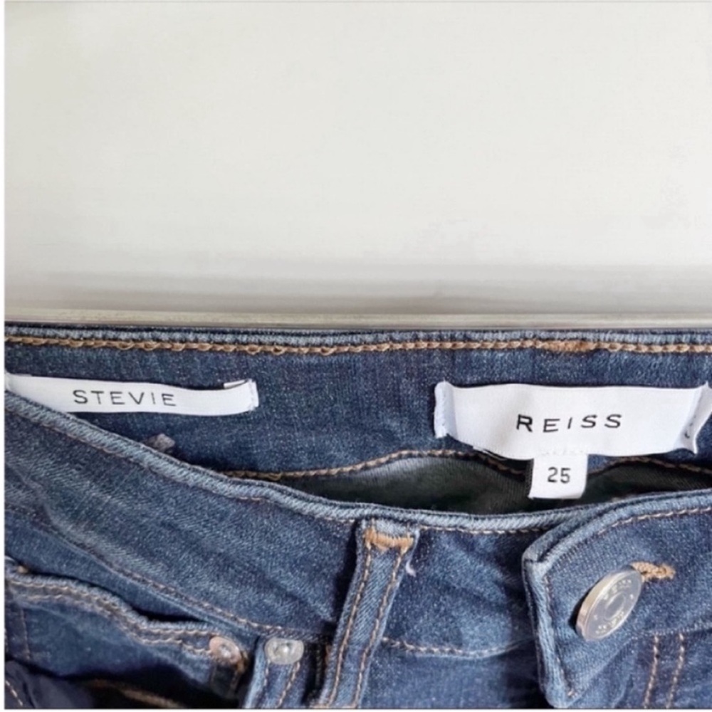 Reiss Stevie jeans blue ankle cropped denim skinny - Picture 4 of 5